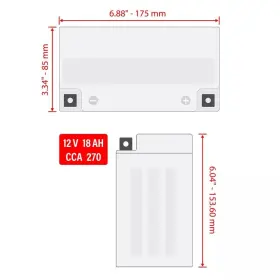 BA171A1006 CALTRIC Agm Battery Seadoo Gtx #2
