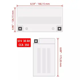 BA200A1046 CALTRIC Agm Battery Seadoo Gtx 4-TEC #3