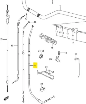 AMERICANSUZUKI-5820007G10 LASSOS BOUTIQUE Clutch Cable Suzuki