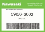 Kawasaki Genuine Pipe-tail - 59156-s002. Fixed Price $16.54.