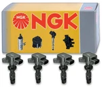 4 Pcs Ngk Ignition Coil For 2006-2013 Mazda 3 2.0l 2.5l 2.3l L4 - Spark Plug Zq. Fixed Price $307.55.