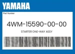 Yamaha Genuine Starter One-way Assy - 4wm-15590-00-00. Fixed Price $261.48.