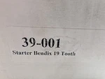 Yamahawaverunner Starter Bendix 19tooth Sbt 39-001 Replace Yam 6m6-8183e-01-00. Fixed Price $50.00.