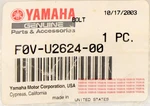 Genuine Yamaha Bolt Part Number - F0v-u2624-00-00. Fixed Price $41.99.