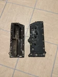 1994 Mercury 40hp Exhaust Manifold Baffle Plate & Cover. Fixed Price $85.00.