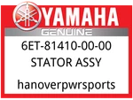 Yamaha Oem Part 6et-81410-00-00 Stator Assy. Fixed Price $300.49.